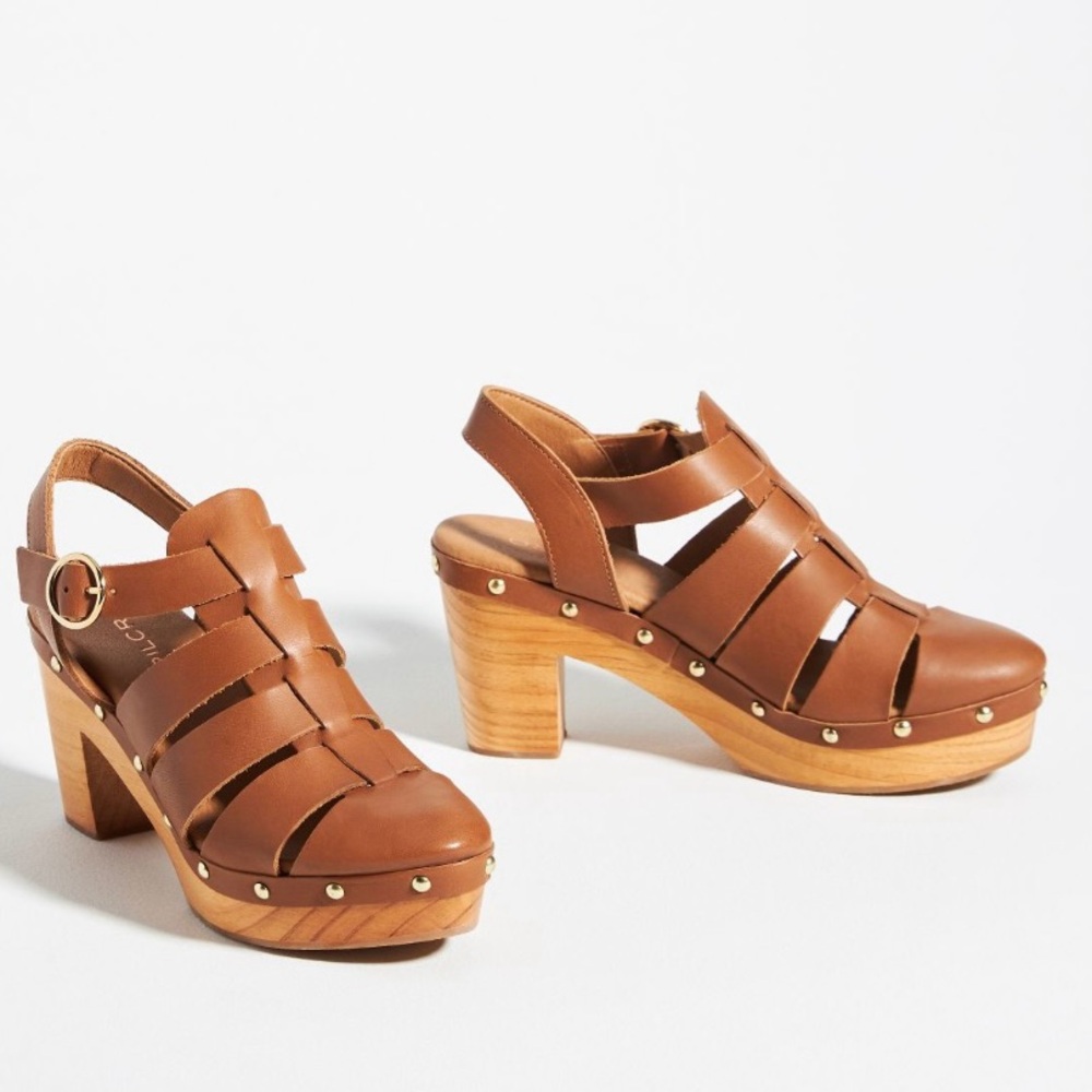By Anthropologie Fisherman Clog Heels
